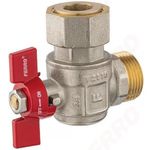 Запорная арматура Ferro Шаровой кран угловой с полуголландской резьбой 3/4