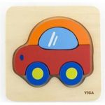 Puzzle Viga 50172 Mini puzzle cu diferite forme Automobil