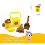 Игрушка Promstore 01440 Набор игрушек для песка в ведерке Медвежонок 5ед, 18cm