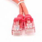 1 m, Patch Cord  Red, PP12-1M/R, Cat.5E, Cablexpert, molded strain relief 50u