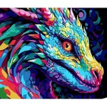 Картина по номерам Strateg 57208 Dragon 30x40cm (fundal negru)