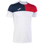 Одежда для спорта Joma Crew V Short Sleeve T-Shirt White Red Navy (3XL) 103084.206