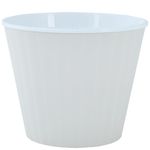 Ghiveci pentru flori Aleana 114036 Ibis cu fund dublu 17,9x14,7cm, white rose / white