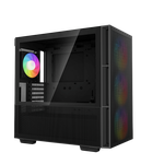 Case ATX Deepcool CH560, w/o PSU, 3x140mm & 1x120mm ARGB, Hybrid Tempered Glass, GPU support arm