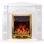 Камин электрический ArtFlame Clasic de colt & Galileo gold, 882x950x473 mm, Alb