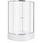 Cabină de duș MPN 8140E, 800x1200x1940mm, cada inalta, forma rotunda, sticla transparenta