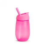 Sticla cu pai Munchkin Simple Clean Roz (300 ml)