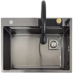 Мойка кухонная со смесителем SanDonna HD6850 Negru