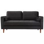 Canapea Trendy Roma Negru, 90x70x175cm (2 locuri)