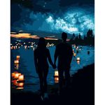 Картина по номерам Strateg VA-3571 Cuplu linga apa 40x50