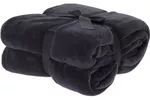 Textile de casă H&S 56410 Patura 180x230cm, fleece, negru
