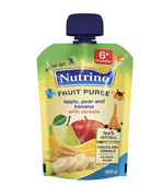 Пюре Nutrino из яблок, груш, бананов со злаками (6+ мес) 100 г