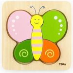 Головоломка Viga 50170 Mini puzzle cu diferite forme Fluture
