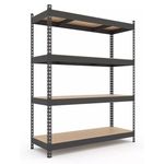 Cтеллаж складской Nex Home Raft metalic Titan 1800x1200x400mm, 4 polite MDF, Antracit