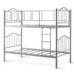 Pat pentru copii Evger R-25 двухъярусная 90x200cm Grey (без матраса)