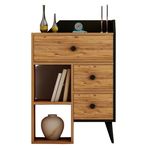 Комод Trendy Star, Pinul AtlanticNegru, 64x95x40cm (GTR005837)