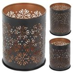 Свеча Promstore 33097 Металлический подсвечник «Цилиндр с перфорацией» D8 x 10 см, чёрный/белый