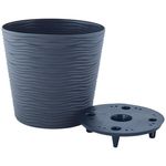 Ghiveci pentru flori Aleana 115089 cu insertie Fiujin d23.5x22 cm, granit