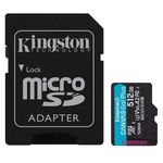 Card de memorie flash Kingston SDCG3/512GB microSD Class10 A2 UHS-I U3 (V30)