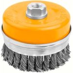 Set de tubulare, bite, duze Tolsen Perie cupa din sarma rasucita 100mm M14 Industrial (77622)