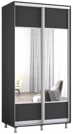 Шкаф Mobildor-Lux Aron-S uși glisante din PAL cu oglindă (K1) orizontal (100x60x220H cm) Anthracite
