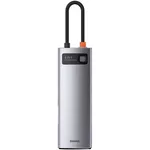 Переходник для IT Baseus CAHUB-CV0G 8in1 Type-C to 1*HDMI+USB-A 3.0+PD*1+RJ45*1+SD/TF*1, Metal Gleam Series, Space Gray