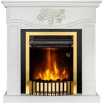 Șemineu electric ArtFlame Auren & Gala Gold, 950x930x270mm, Alb
