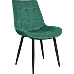 Scaun Deco Hans Catifea Green + Black Legs HLR57