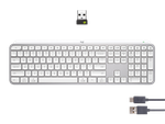 Wireless Keyboard Logitech MX Keys S, Premium typing, Palm Rest, Backlight, 2.4/BT, EN, Pale Gray