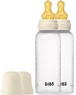 Поильник BIBS 5117216 Set 2 biberoane din plastic anticolici Ivory cu tetina din latex 3+ luni, 270ml