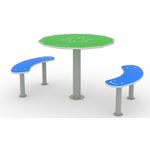 Mobilier urban PlayPark 4524 Masuta cu banca curba F-4