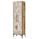 Dulap penal Trendy Berlin A-Nuc, Marmura Alba 60x200x35cm, multifunctionala (GTR006634)