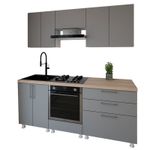 Mobilă pentru bucatarie Smartex (30137) K4 200сm Grafit