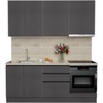 Mobilă pentru bucatarie ArtFlame GOLA Storm Grey (2 m.l.)