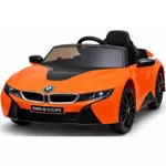 Mașină electrică pentru copii Kids car 8010263-2R_Orange BMW i8, 12V7AH, scaune din piele