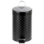 Coș de gunoi Bisk 07576 cu pedala 3L negru (metal)