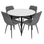 Комплект стол и стулья Evelin di Costacurta стол DT-402-3B + 4 стула YTC-078B Bjorn-13 (Grey)
