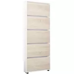 Полка для обуви Mobildor-Lux Leo Slim 50x16x203H cm White/Sonoma