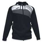 FINAL SALE - Олимпийка JOMA - SUPERNOVA II HOODIE JACKET BLACK-WHITE