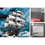Картина по номерам Strateg 57231 Furtuna marina 40x40cm (fundal negru)