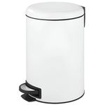 Урна для мусора Hydro S ELITE, cu pedala, alb, 12L, 0430059