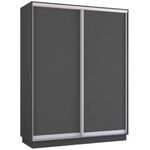 Dulap Mobildor-Lux Fox uși glisante din PAL (170x60x240H cm) Anthracite