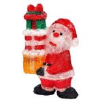 Figurină cu lumină Promstore 23541 Figurina luminoasa Mos Crăciun, 60LED, 26x18x41cm, timer