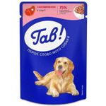 Hrană pentru animale de companie Гав! 24767839 pouch pentru câini adulți, carne de vită în sos, 24x100 g
