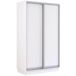 Dulap Mobildor-Lux Fox uși glisante din PAL 130x60x210H cm (130x60x210H cm) Alb