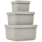 Seturi pentru hrănire bebelușilor Kikka Boo 31302050010 Set 3 piese din silicon Platinum Snack Box Sand