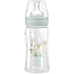 Cană cu pai Kikka Boo 31302020122 din sticla Jungle King Mint, 240 ml