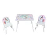 Set de mobilier pentru copii U-Grow UGMB01-UNC Setul 2 scaune și măsuță Unicorns