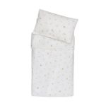 Lenjerie de pat pentru copii Jollein 003-005-67104 Set Huse de plapuma si perna Lovely Birds, 100x140cm