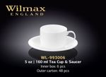 Чашка WILMAX WL-993006/6С (с блюдцем 160 мл//набор 6 шт)